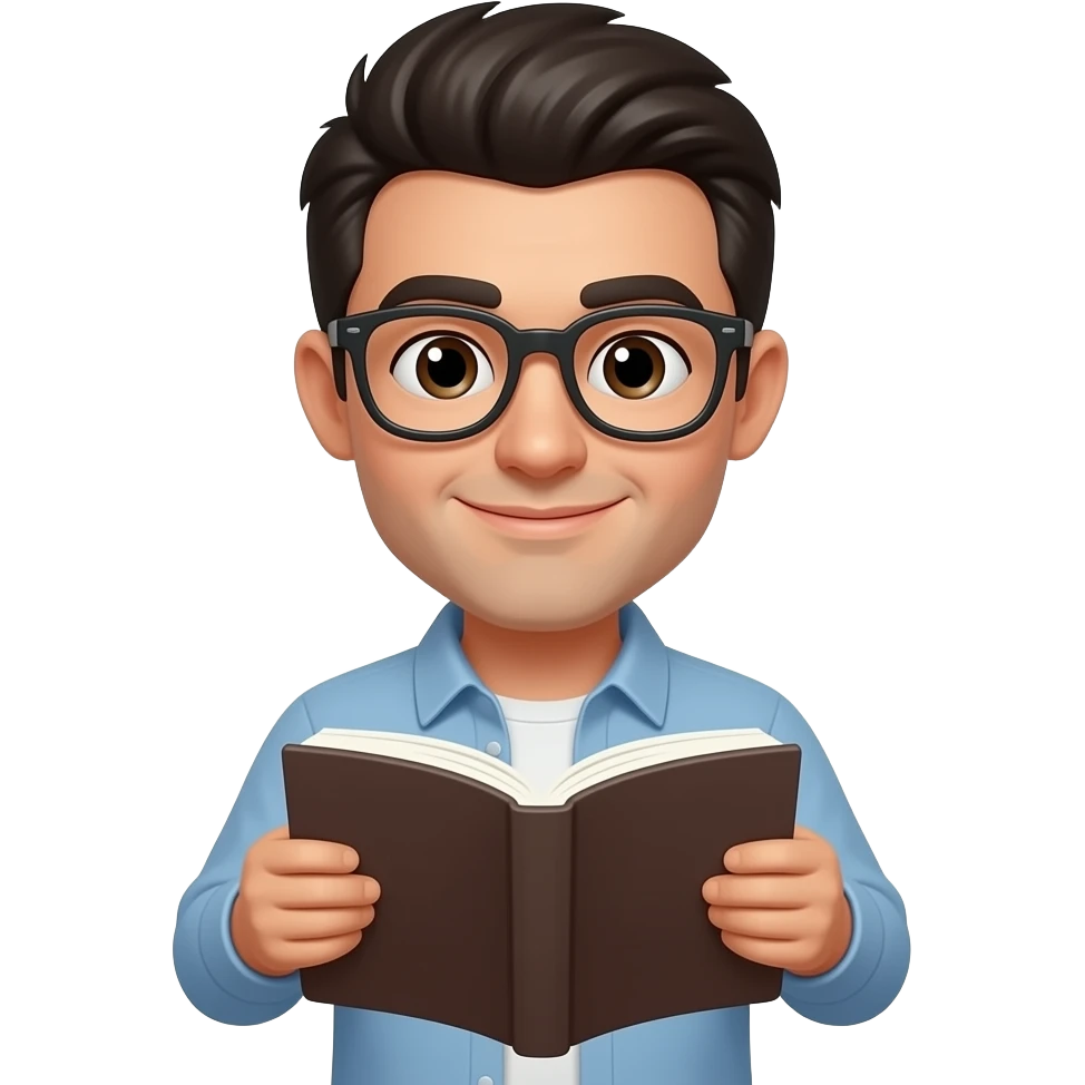 Homme en train de lire emoji