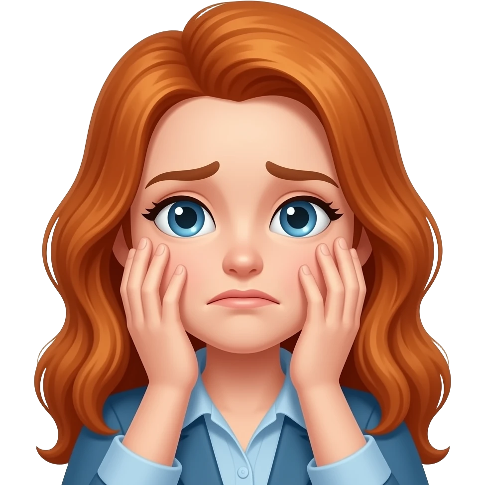 Redhead woman facepalm emoji