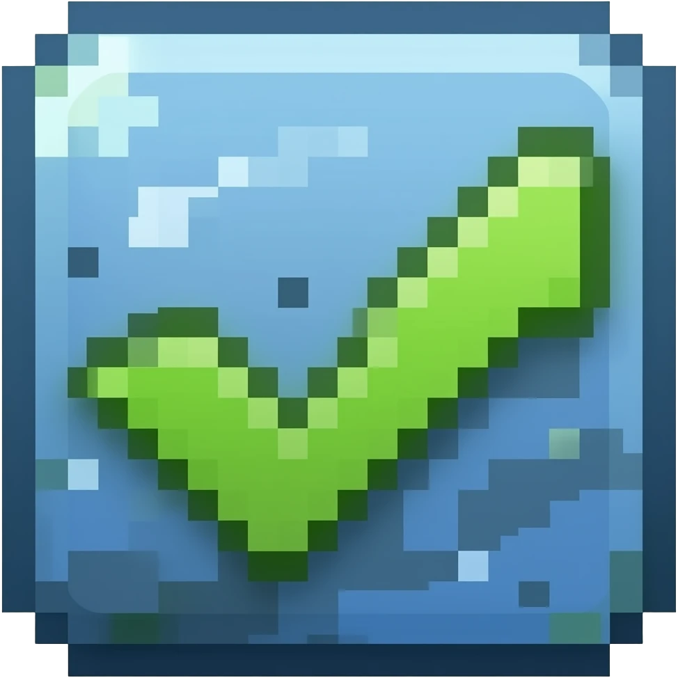 make a checkmark for a discord emoji but make it space themed and make it so that the mark is fully in or on whatever you make also make it pixeley and space themed emoji