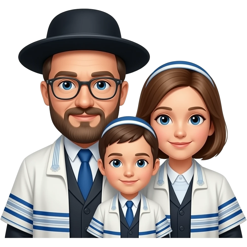 Семья ортодоксальных евреев emoji