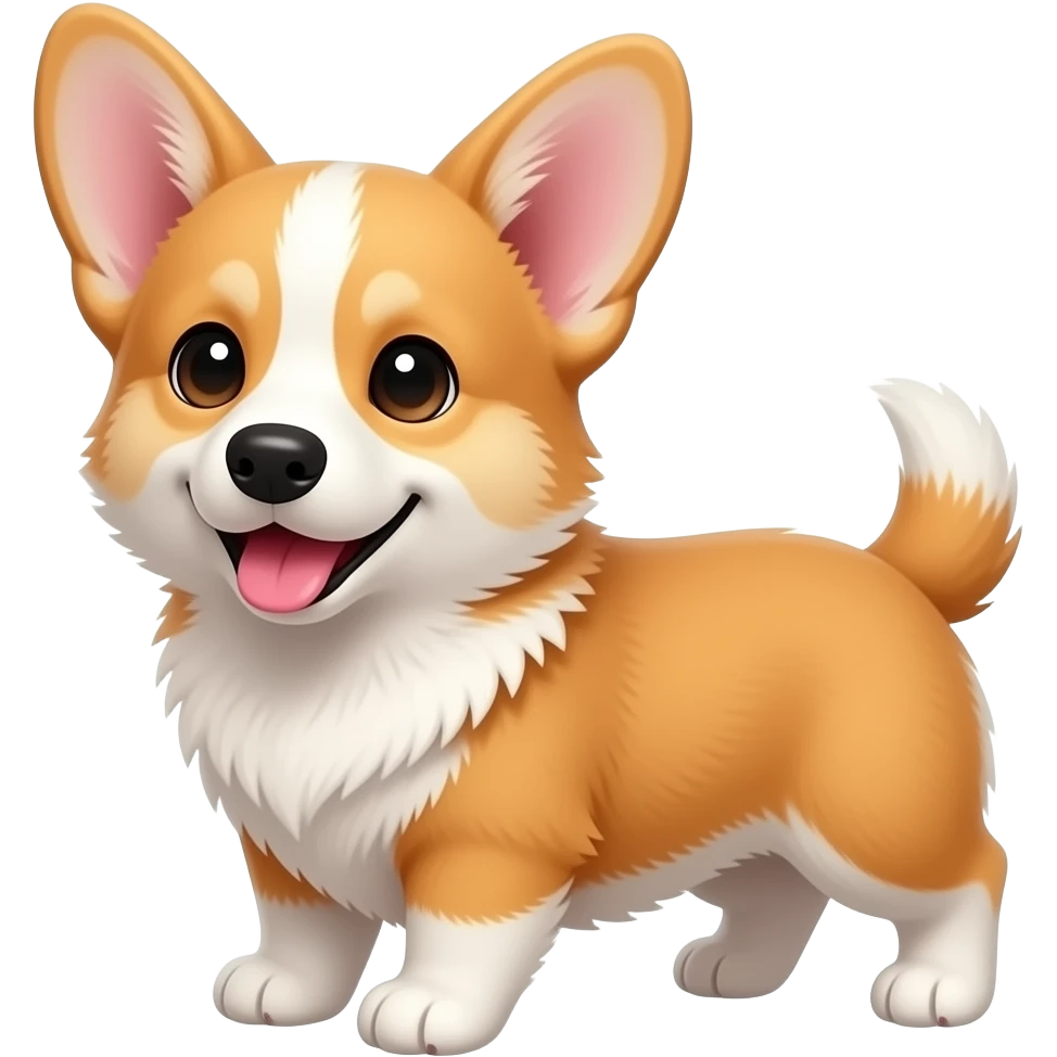 Dancing corgi puppy saying I’m old school emoji