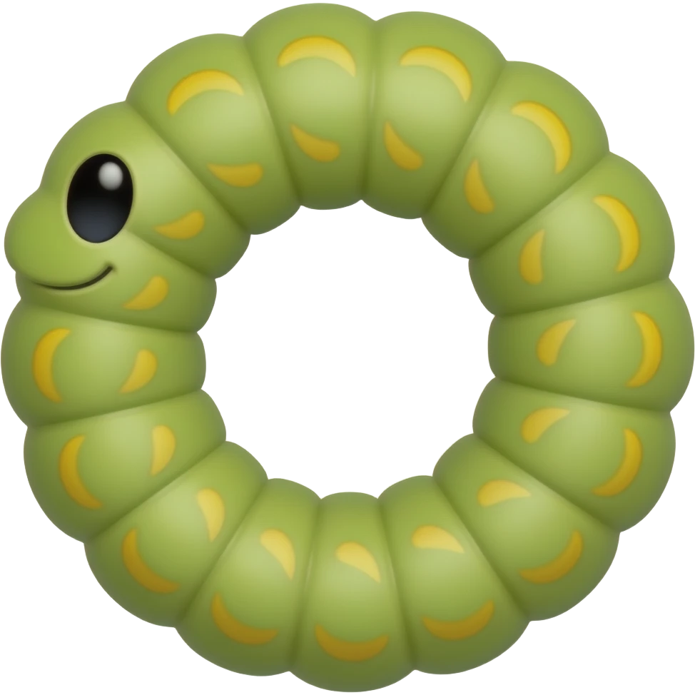 O shaped catpillar emoji