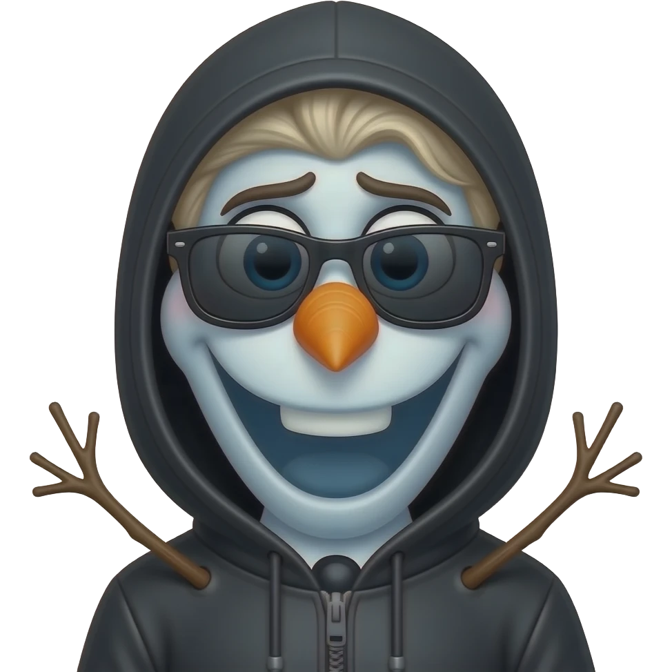 Olof the snowman from frozen as emo emoji