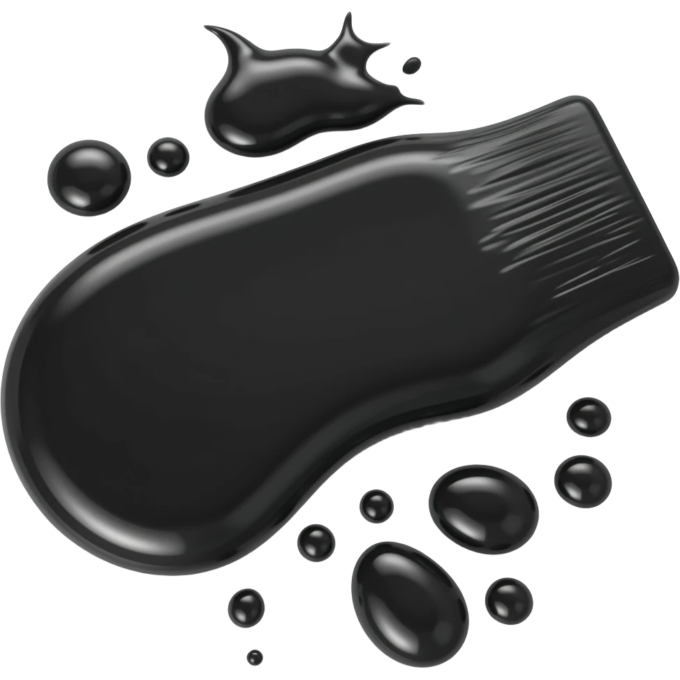 Schwarze farbe emoji