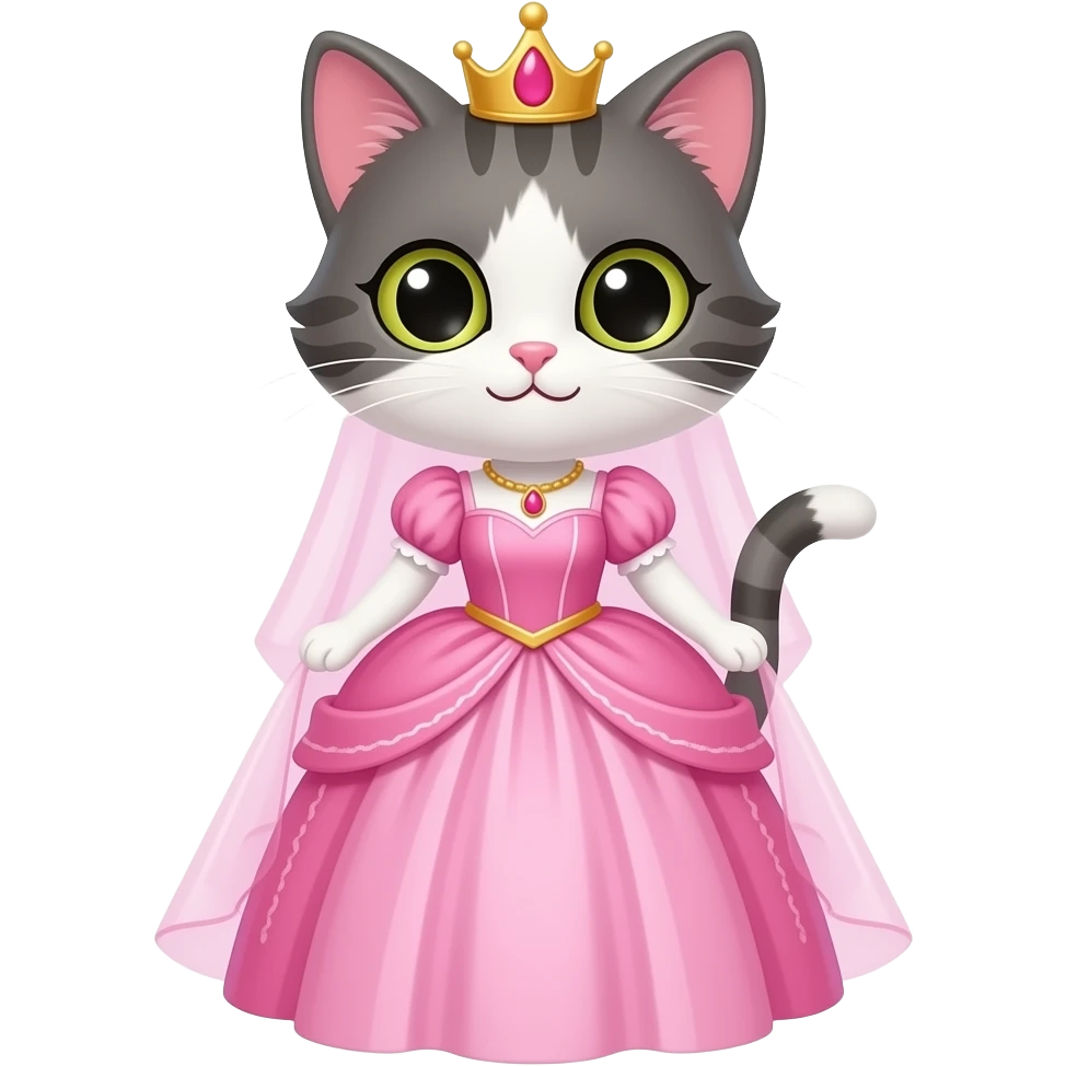 Weise katze als prinzessin emoji