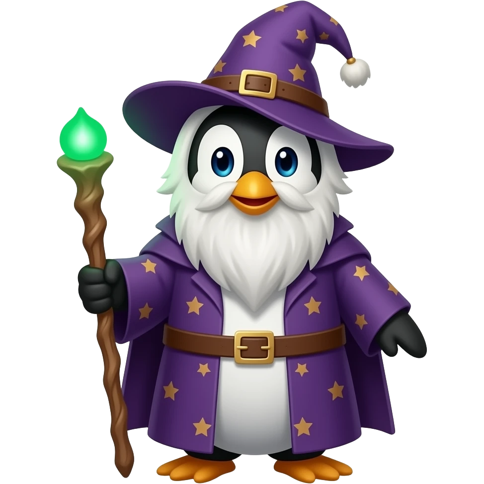 Penguin Wizard emoji