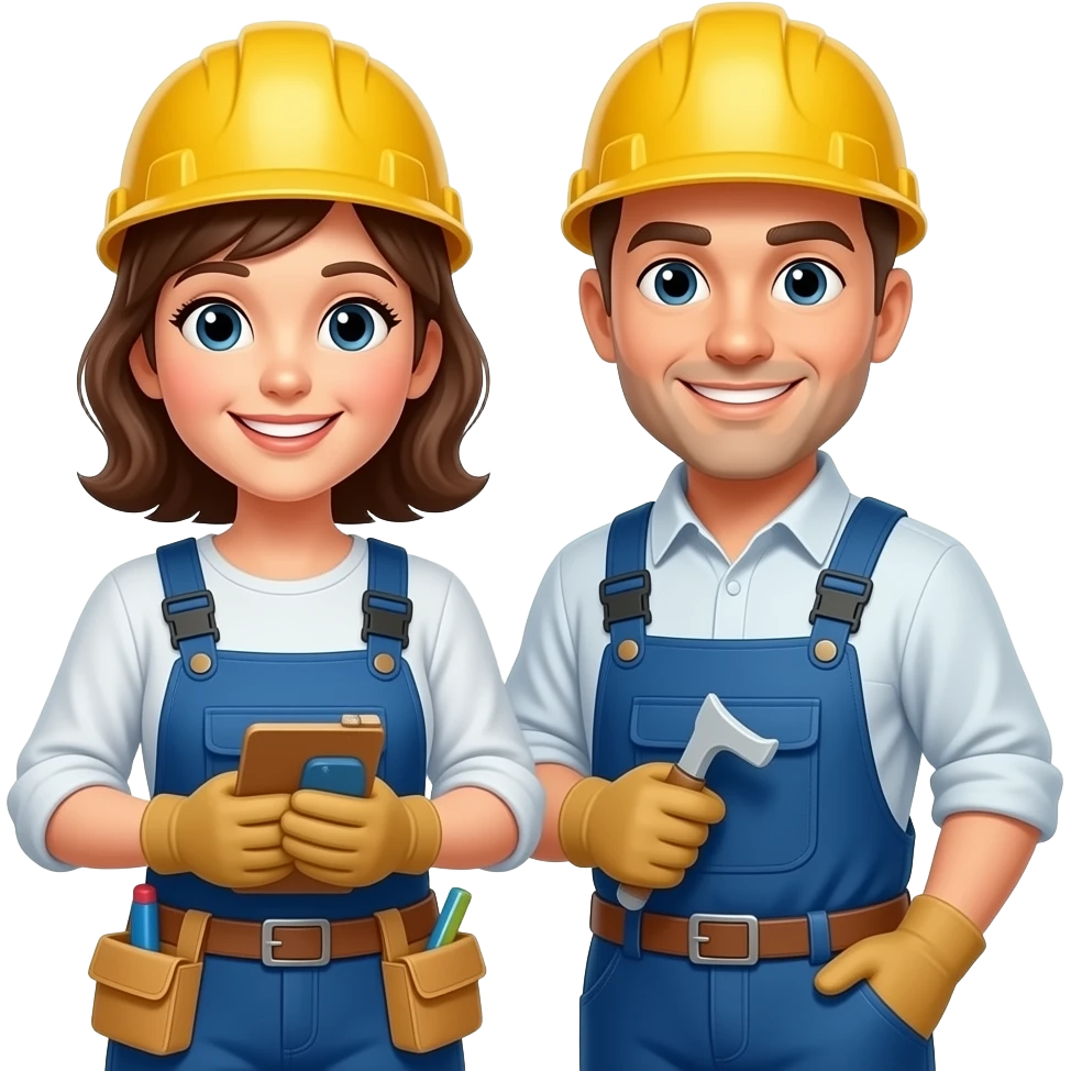 two hard worker as a team emoji