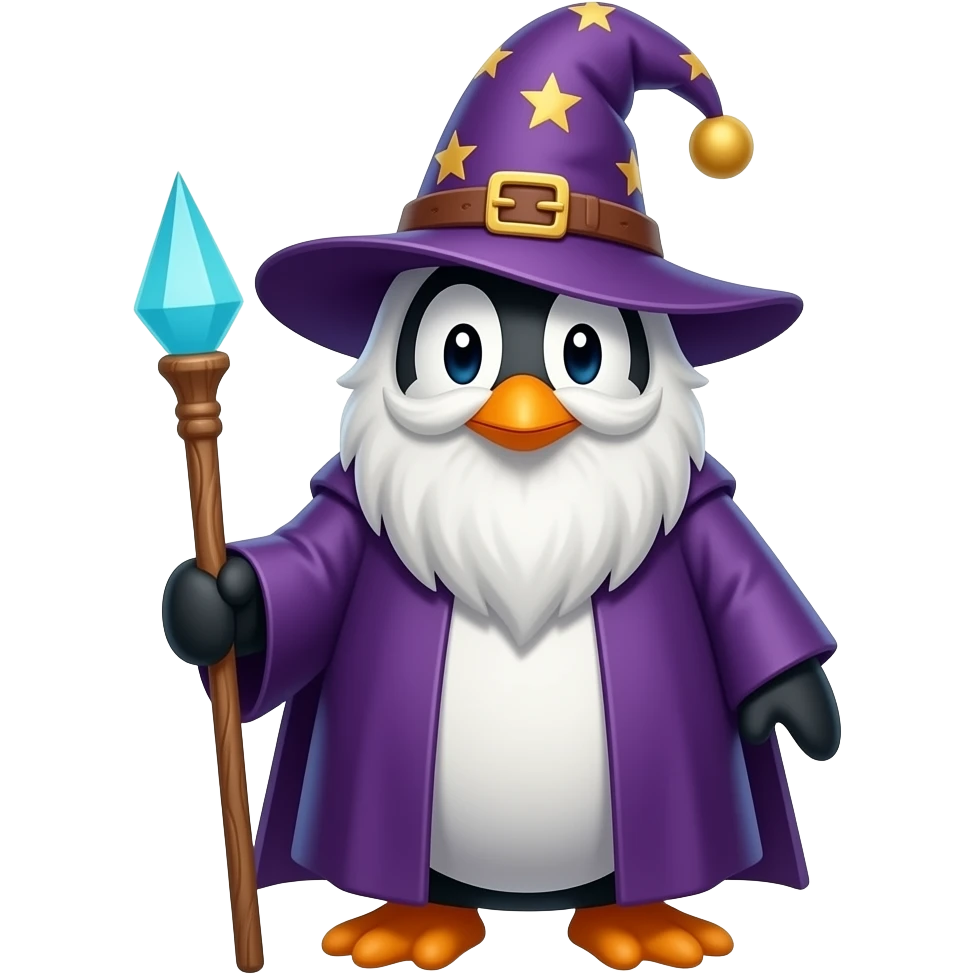 Penguin Wizard emoji