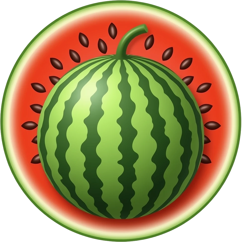 oval watermelon emoji