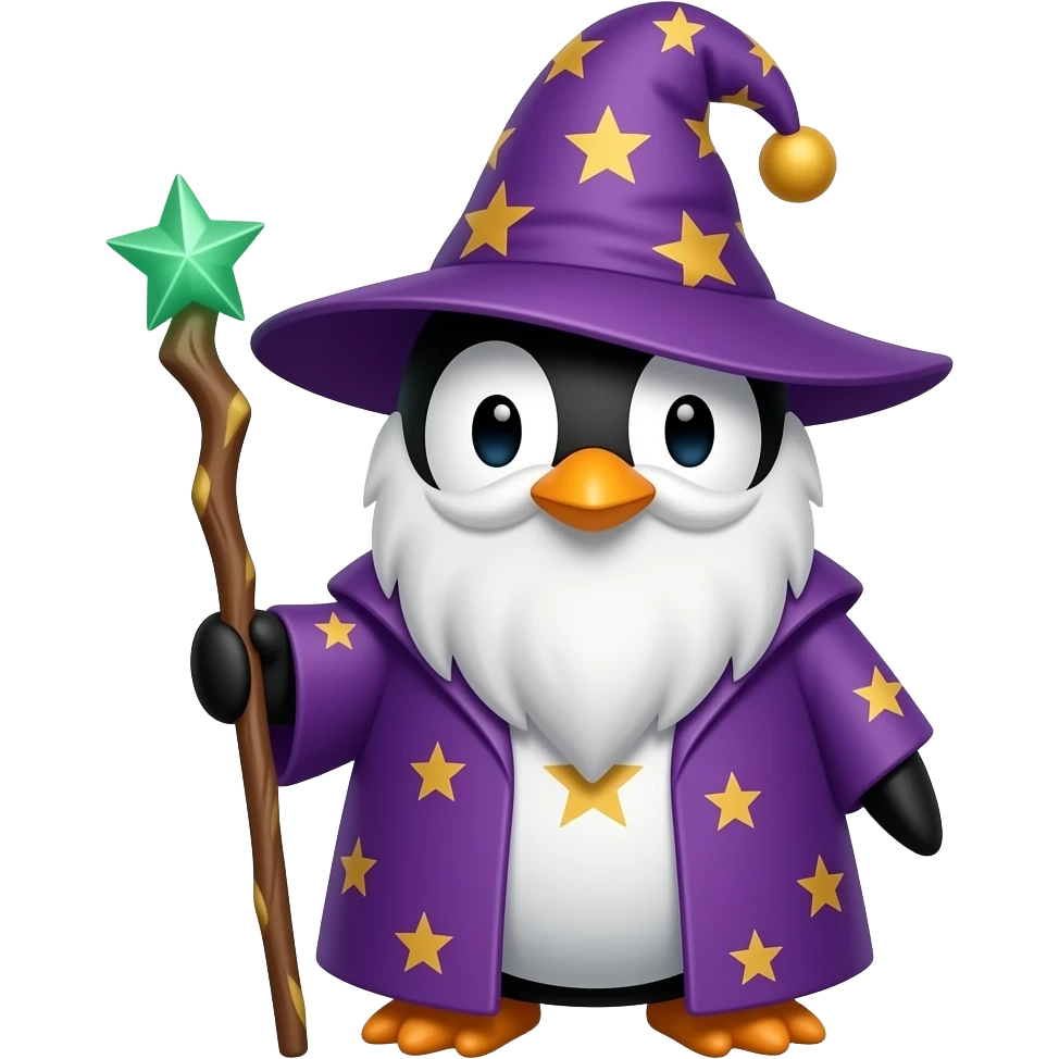 Penguin Wizard emoji