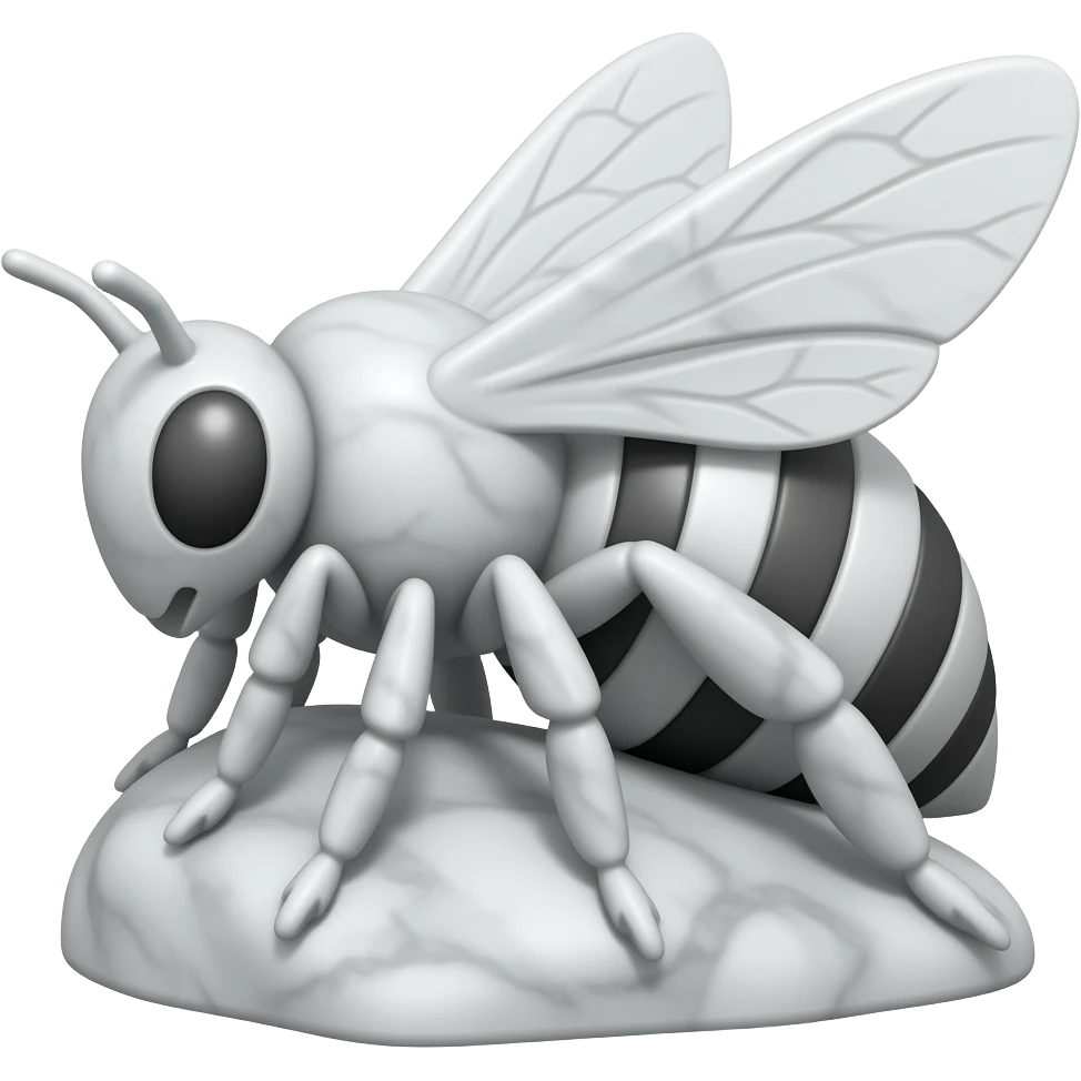 marble bee statue emoji