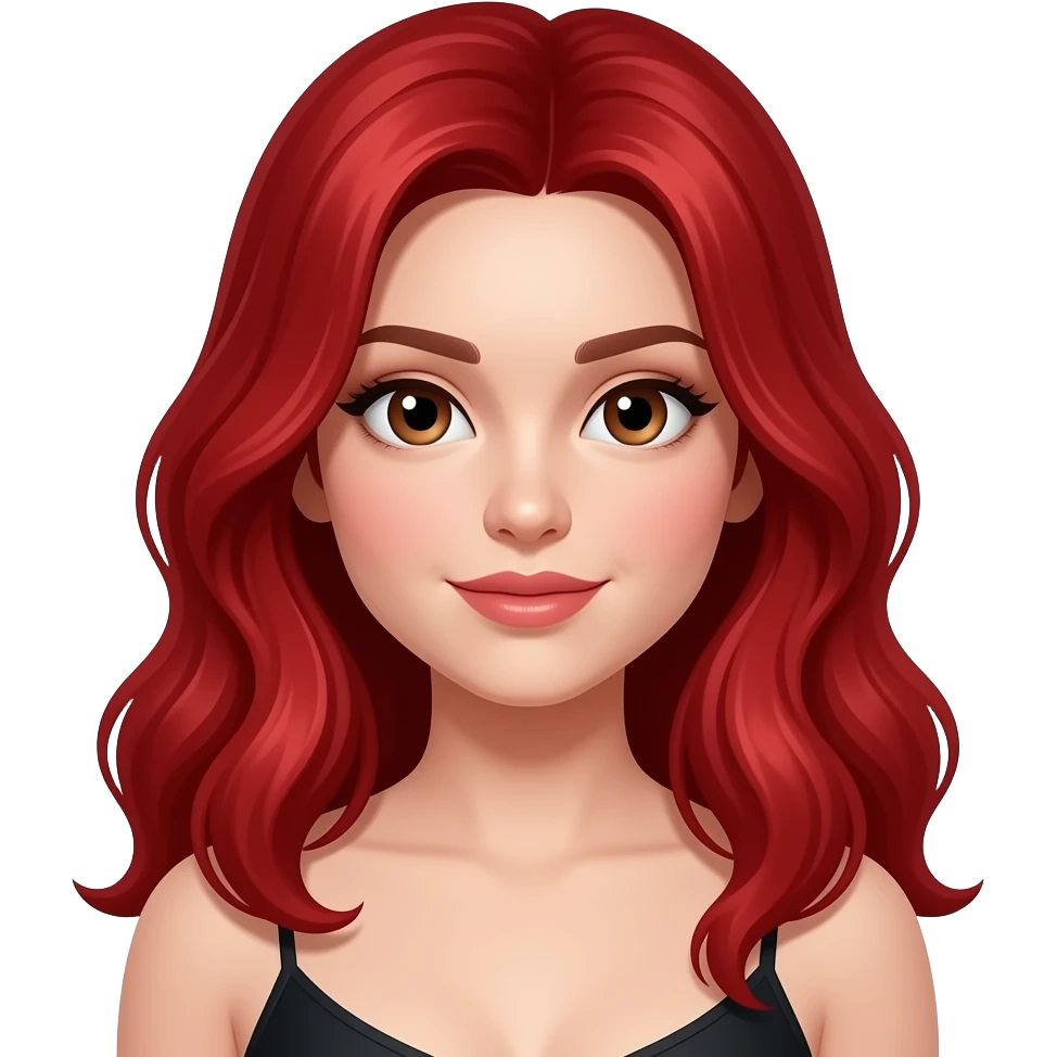 sexy girl with RED hair emoji