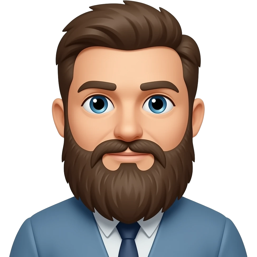 Big square beard emoji