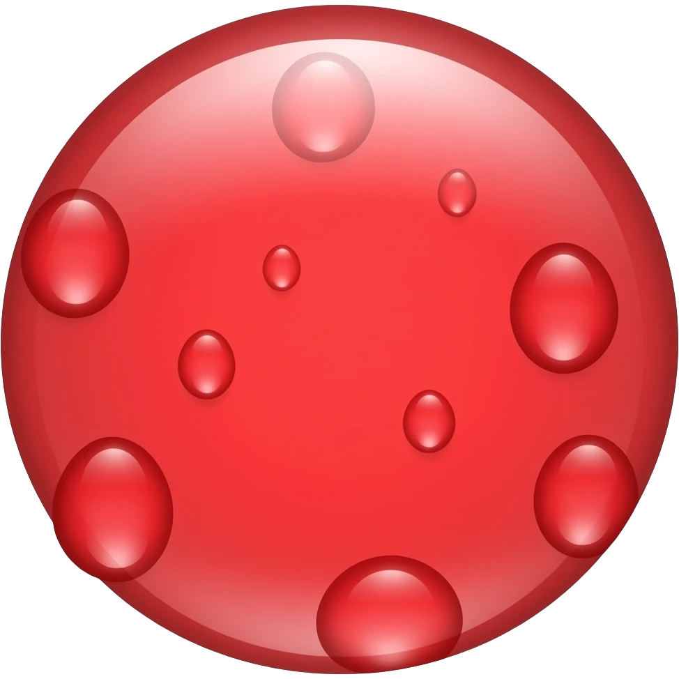 Red puddle with dred droplets emoji