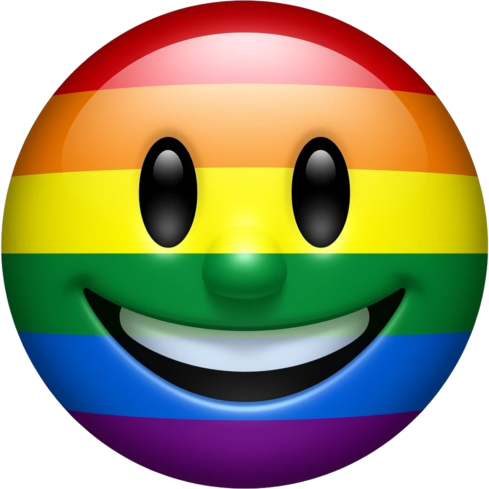 Progress pride flag smiley emoji
