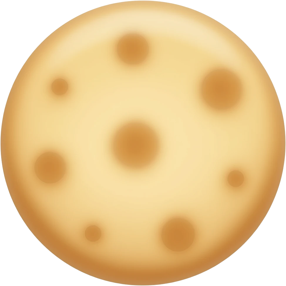 a round flat pita bread emoji
