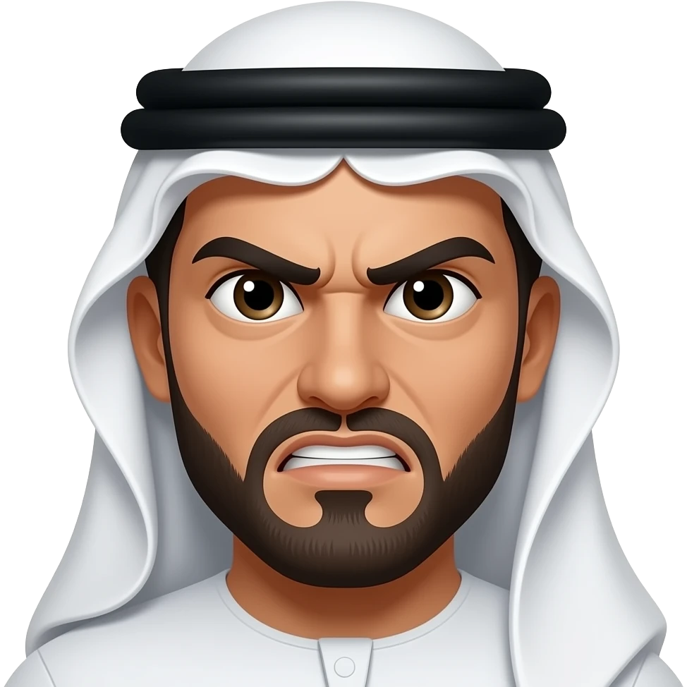 Angry face arab man emoji