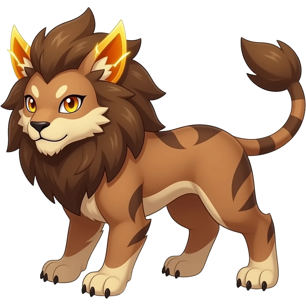 Pyroar-Furret-Shinx-Luxio-Luxray-Fakémon-animal-hybrid emoji