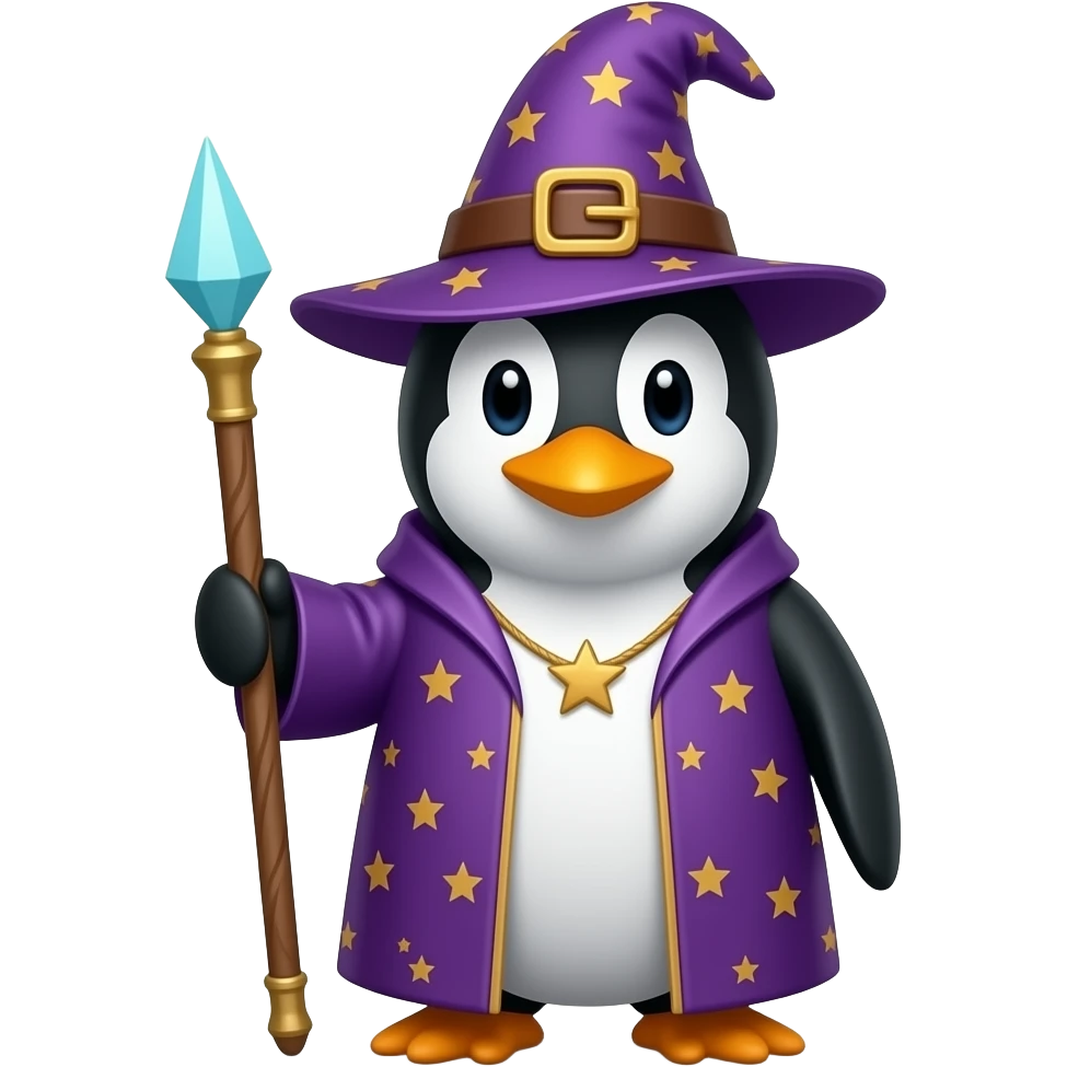 Penguin Wizard emoji