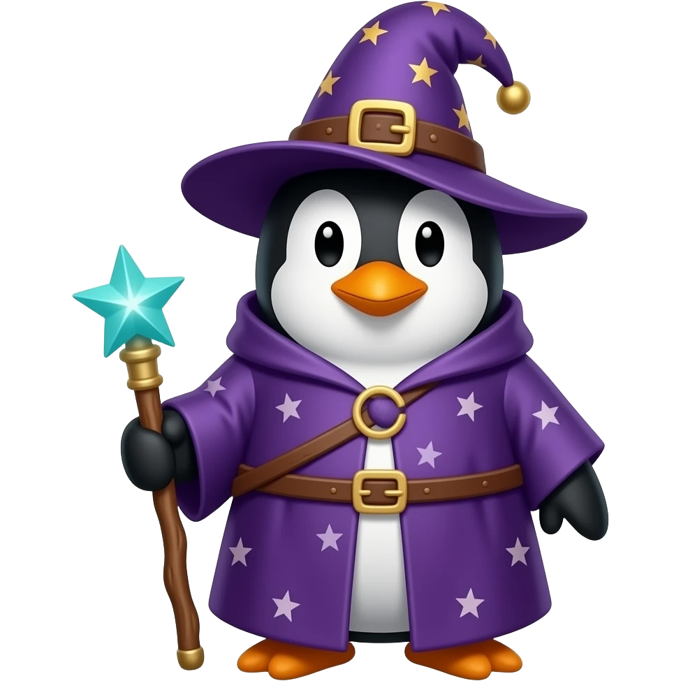 Penguin Wizard emoji