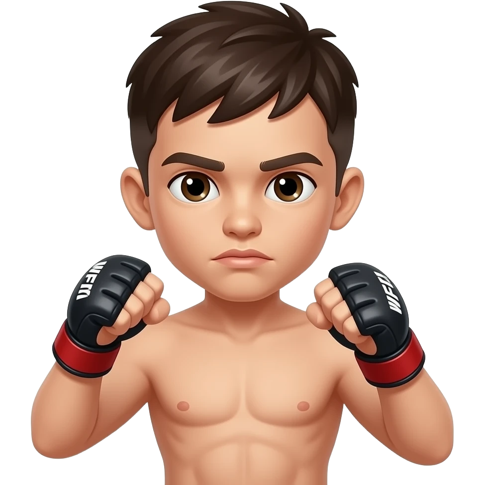 Mma 격투기 소년 만들어줘 자세도 emoji