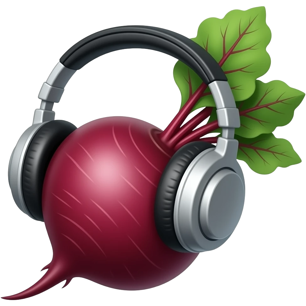 beet using headphones emoji