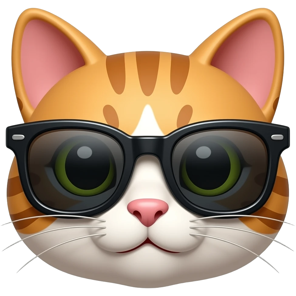 Cat wearing sunglasses emoji