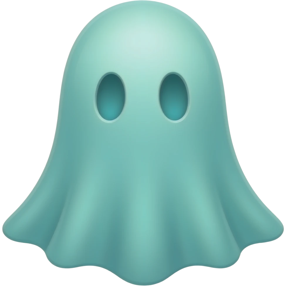 teal ghost emoji