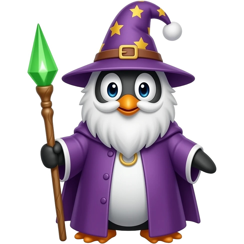 Penguin Wizard emoji