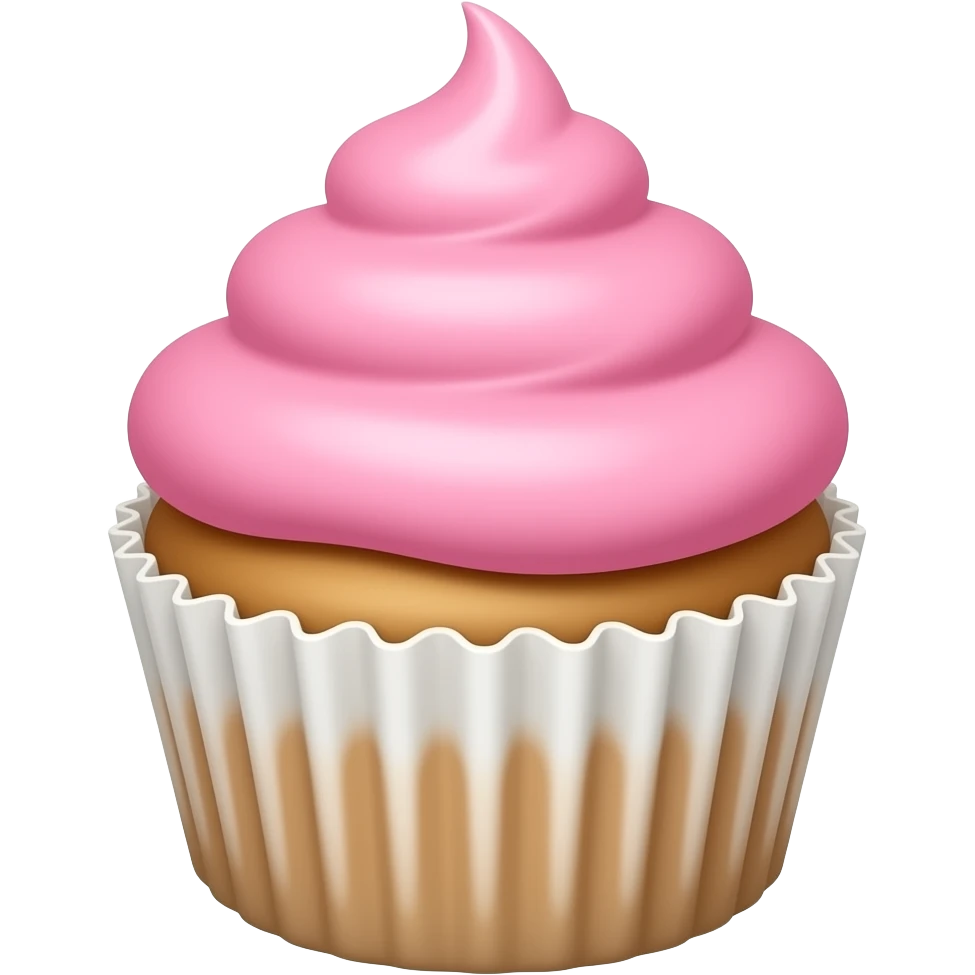 Cupcake with pink icing emoji