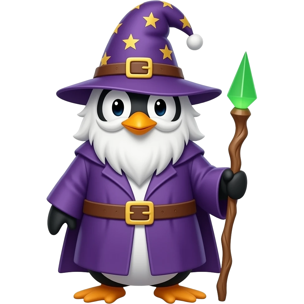 Penguin Wizard emoji