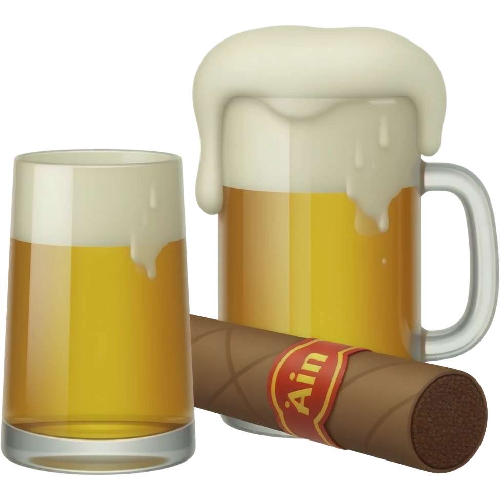 cigar with beer emoji