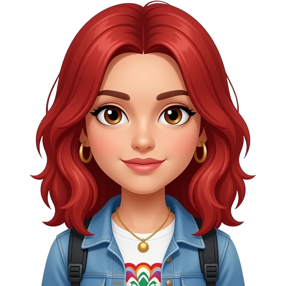 Emoji red hair mexican ghetto girl emoji