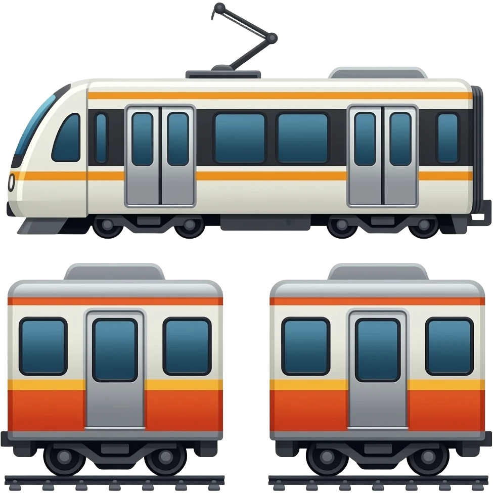 🚈🚃🚃 emoji