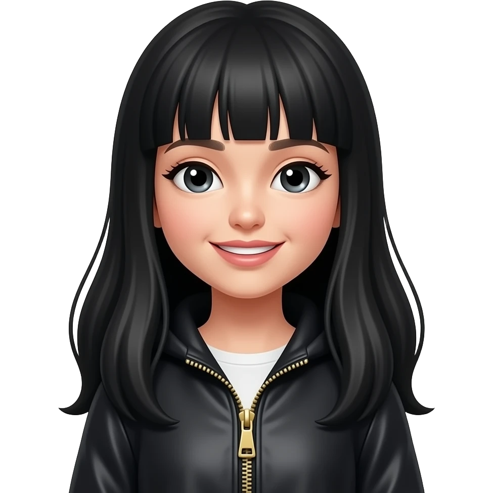 Show this emoji - 🤐.golden seal.  Girl with long black hair emoji