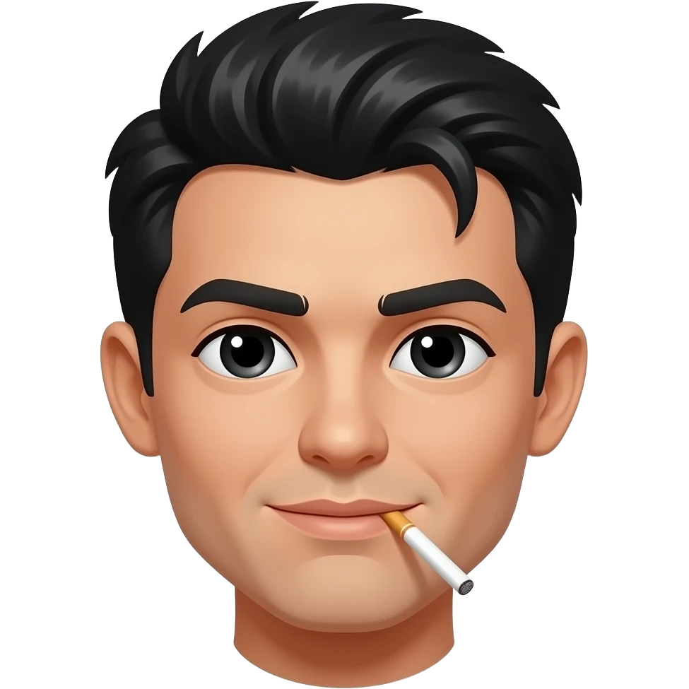 مشکی و یک سیگار گوشه لبش emoji