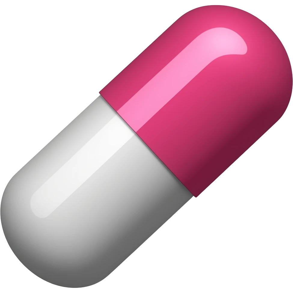 Dark pink pill emoji