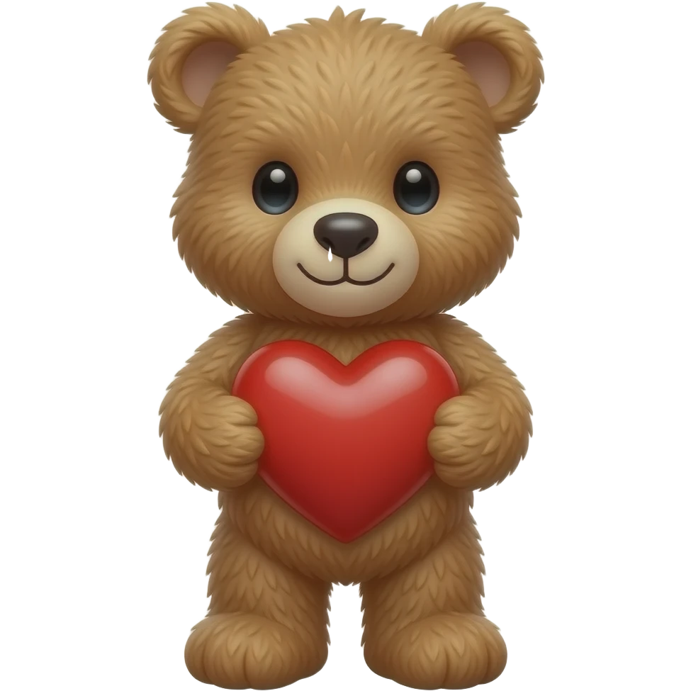 Teddy holding heart emoji