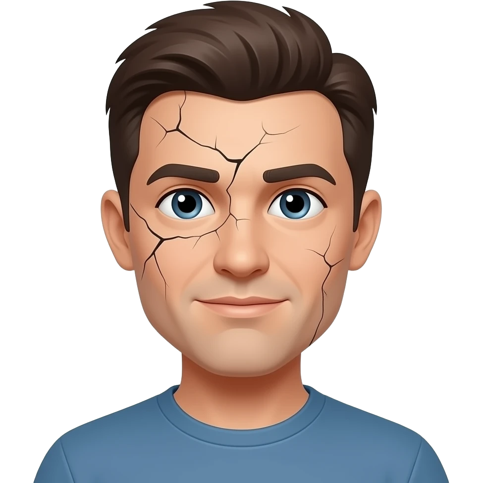 Cracking face emoji