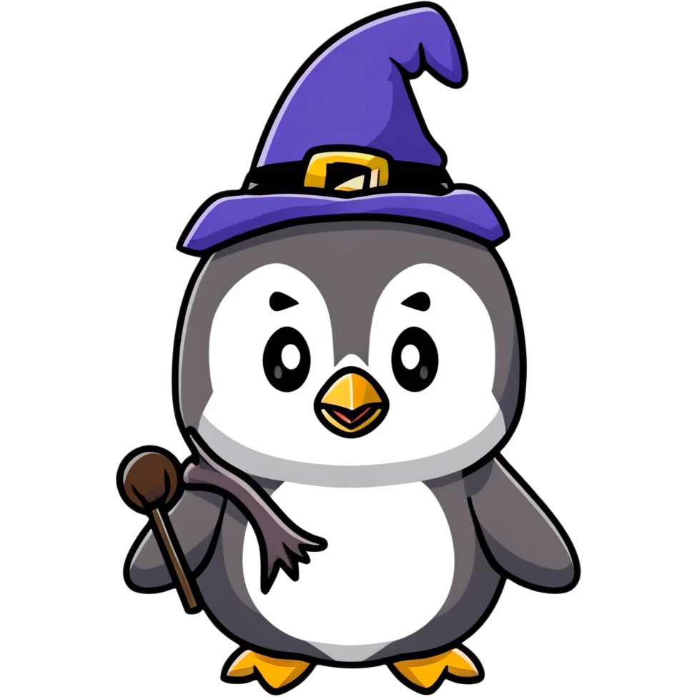 penguin wizard emoji