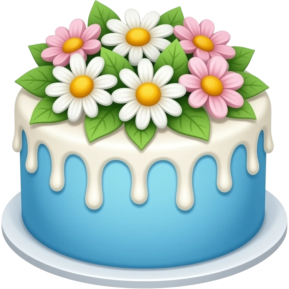 کیک تولد آبی emoji