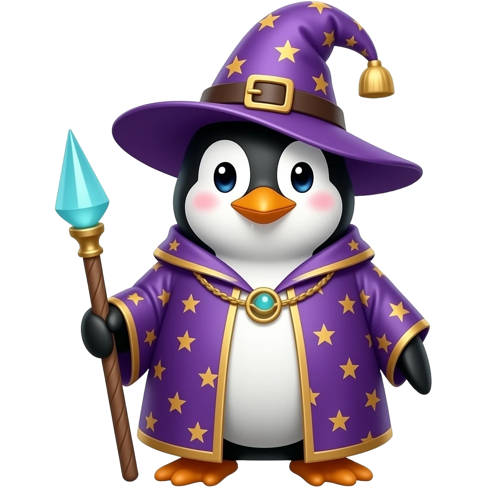 Penguin Wizard emoji