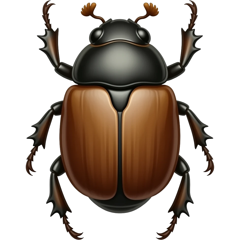 Grub turns to beetle emoji