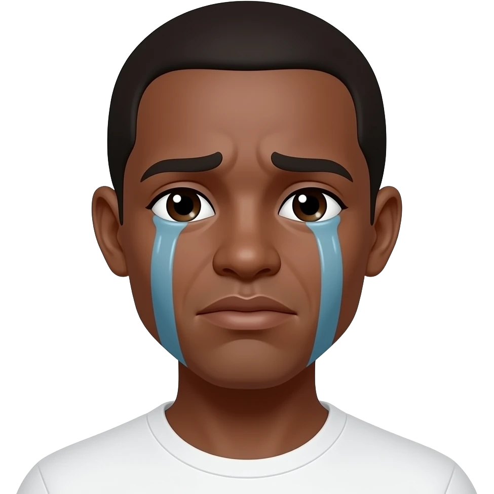 Black crying emoij emoji