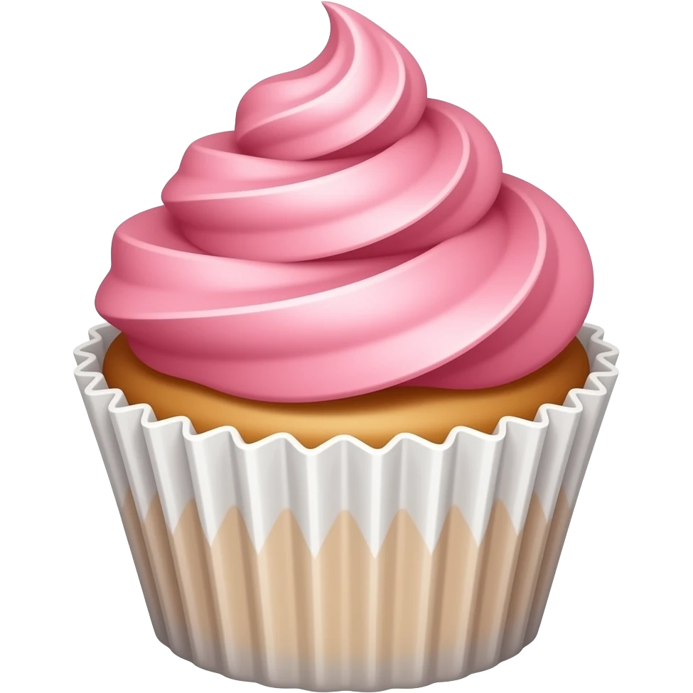 Cupcake with pink icing emoji