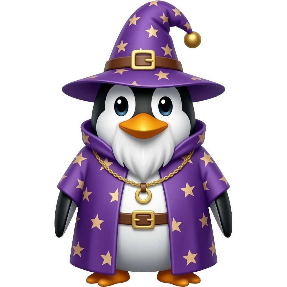 Penguin Wizard emoji