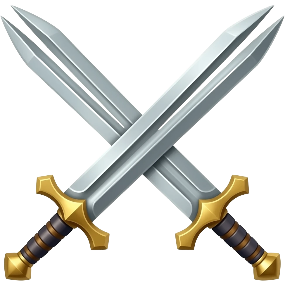 Sword should have two tips like two point sharp emoji