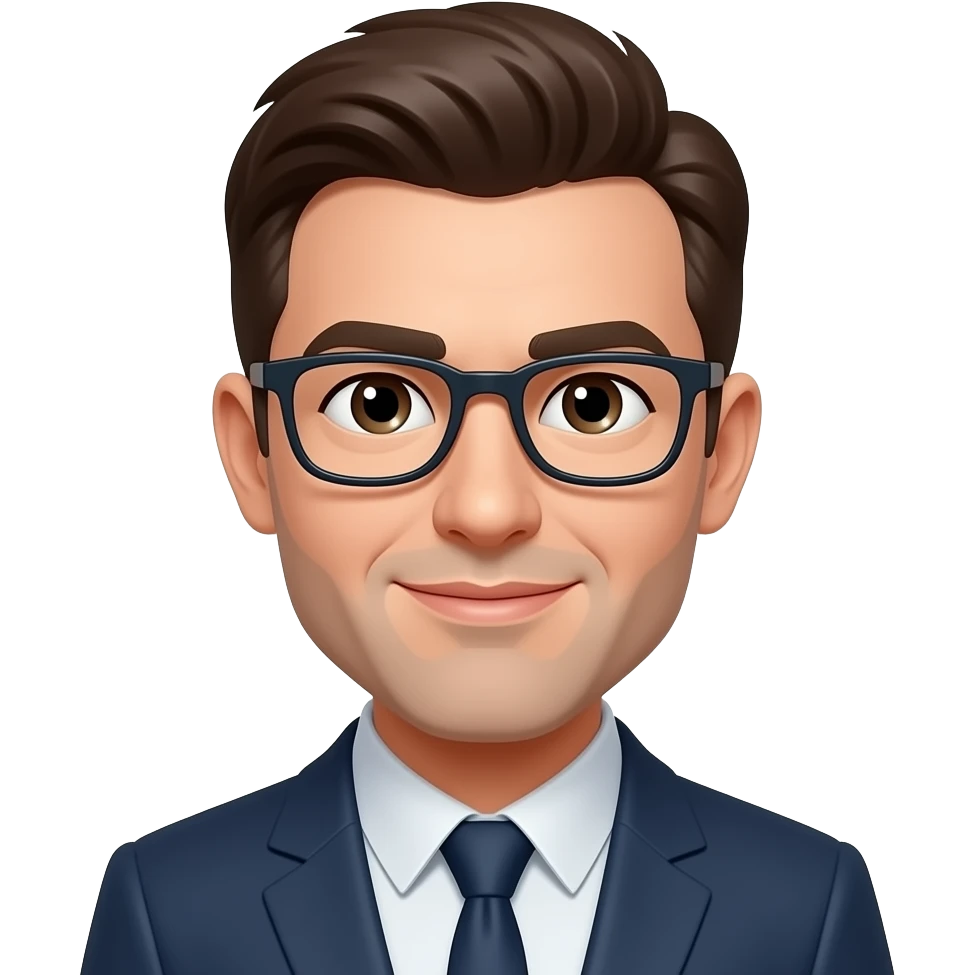 man with glasses emoji