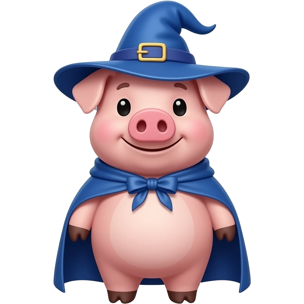 wizard pig blue cape emoji