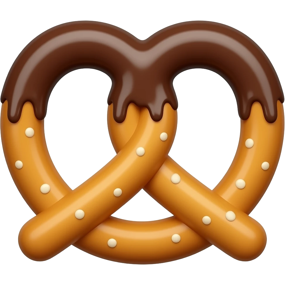 chocolate dipped pretze emoji